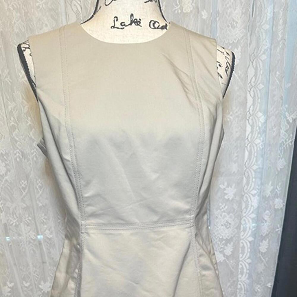 Calvin Klein Beige Sleeveless Sheath Dress – Size 6